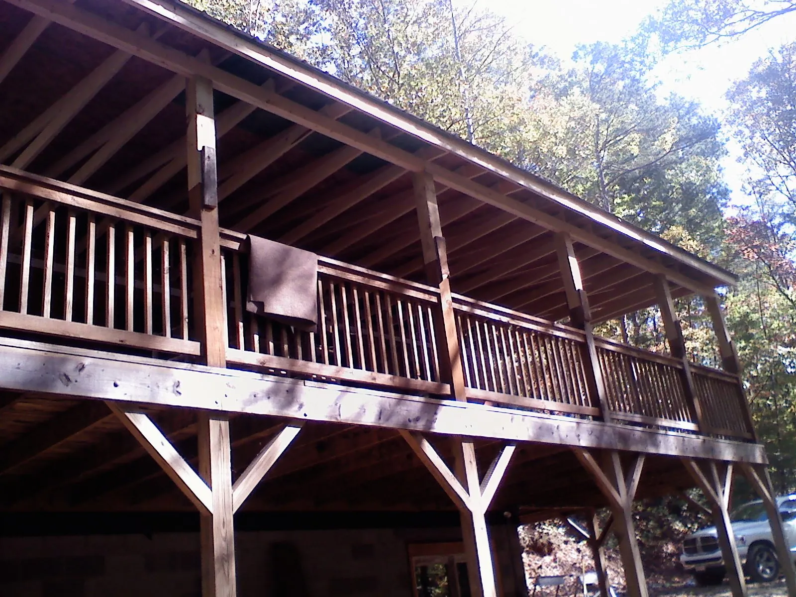 Timber framing under a new elevated porch and deck — Roof Leak Repair in Osteen by Roofing Brothers